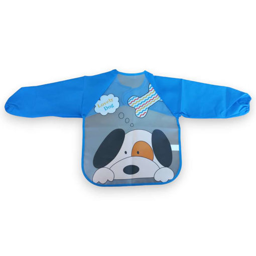 Picture of APRON SMALL BLUE WITH LONG SLEEVES 35X40CM